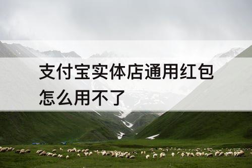 支付宝实体店通用红包怎么用不了