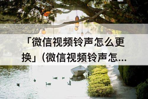 「微信视频铃声怎么更换」(微信视频铃声怎么更换成音乐)