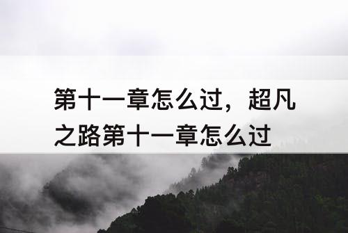 第十一章怎么过，超凡之路第十一章怎么过