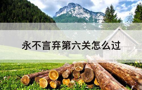 永不言弃第六关怎么过