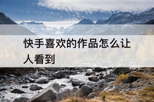 快手喜欢的作品怎么让人看到