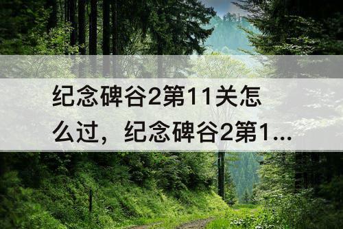 纪念碑谷2第11关怎么过，纪念碑谷2第11关怎么过图解