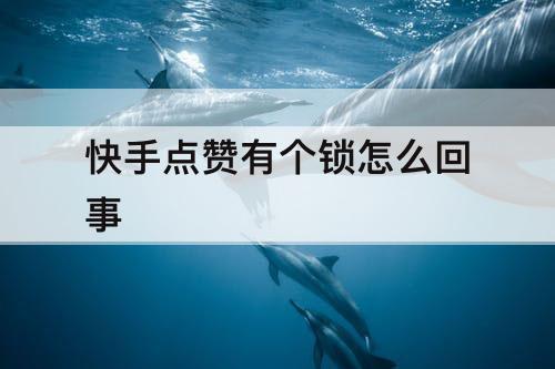 快手点赞有个锁怎么回事