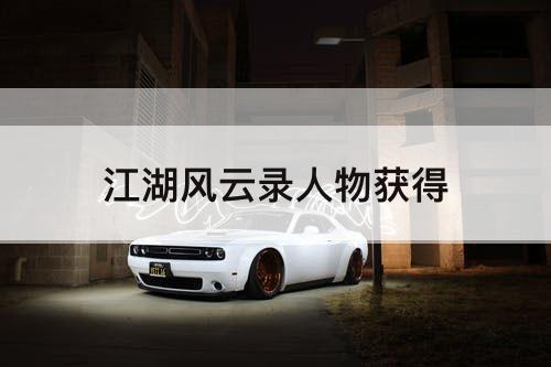 江湖风云录人物获得