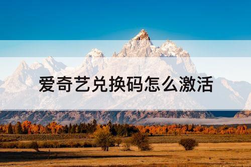 爱奇艺兑换码怎么激活