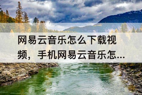 网易云音乐怎么下载视频，手机网易云音乐怎么下载视频