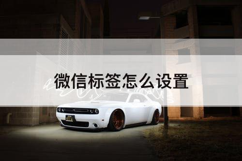 微信标签怎么设置