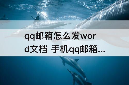qq邮箱怎么发word文档 手机qq邮箱怎么发word文档苹果