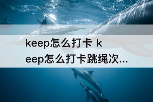 keep怎么打卡 keep怎么打卡跳绳次数奖牌