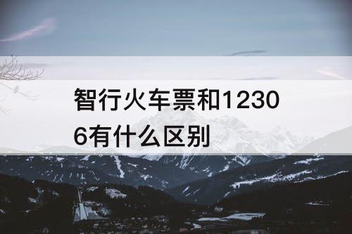 智行火车票和12306有什么区别