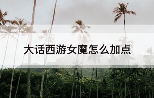 大话西游女魔怎么加点