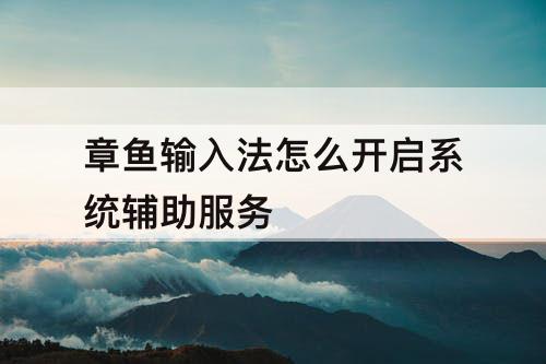 章鱼输入法怎么开启系统辅助服务