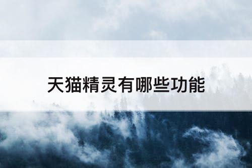 天猫精灵有哪些功能
