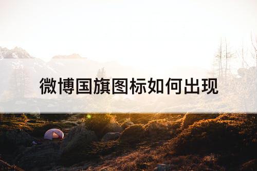 微博国旗图标如何出现