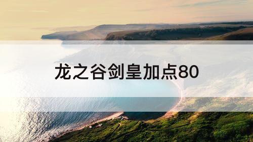龙之谷剑皇加点80