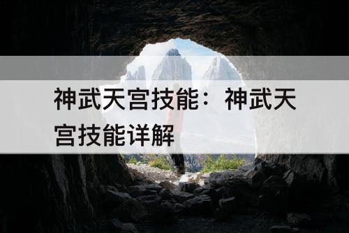 神武天宫技能：神武天宫技能详解