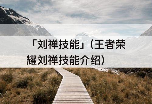 「刘禅技能」(王者荣耀刘禅技能介绍)