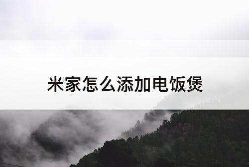 米家怎么添加电饭煲