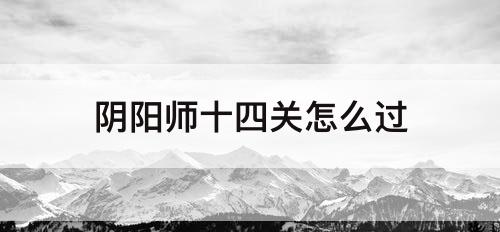 阴阳师十四关怎么过