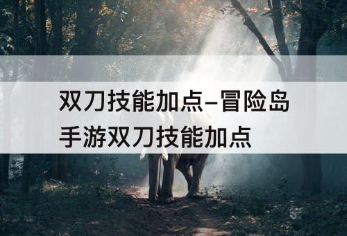 双刀技能加点-冒险岛手游双刀技能加点