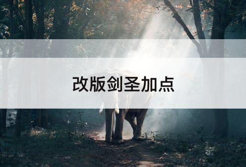 改版剑圣加点