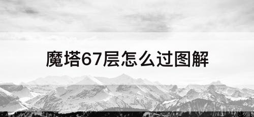 魔塔67层怎么过图解