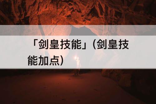 「剑皇技能」(剑皇技能加点)