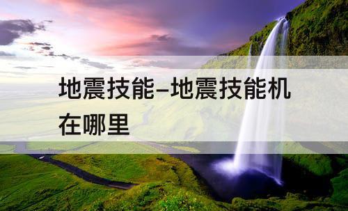 地震技能-地震技能机在哪里
