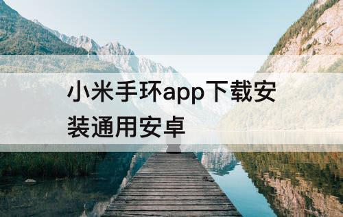 小米手环app下载安装通用安卓