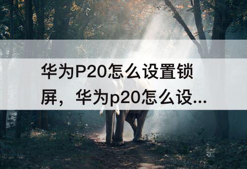 华为P20怎么设置锁屏，华为p20怎么设置锁屏下拉通知栏