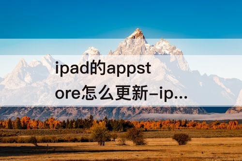 ipad的appstore怎么更新-ipad的appstore怎么更新软件