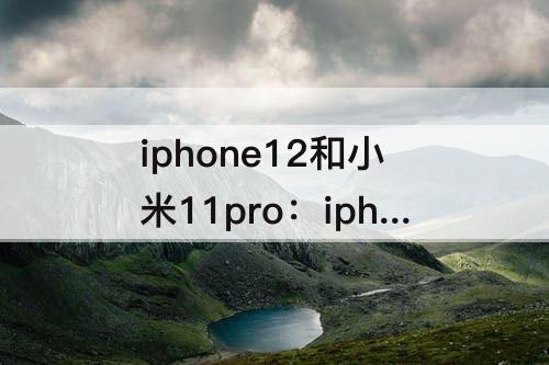 iphone12和小米11pro：iphone12和小米11pro音质