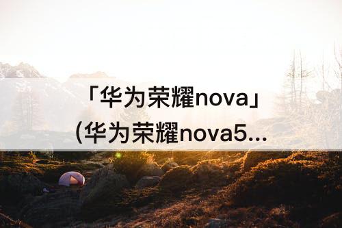 「华为荣耀nova」(华为荣耀nova5pro换屏)