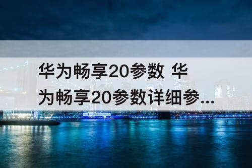 华为畅享20参数 华为畅享20参数详细参数