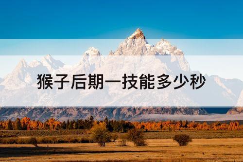 猴子后期一技能多少秒